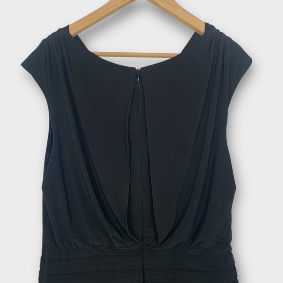 Adrianna Papell Black Cowl Neck Sheath Dress - Picture 6 of 9